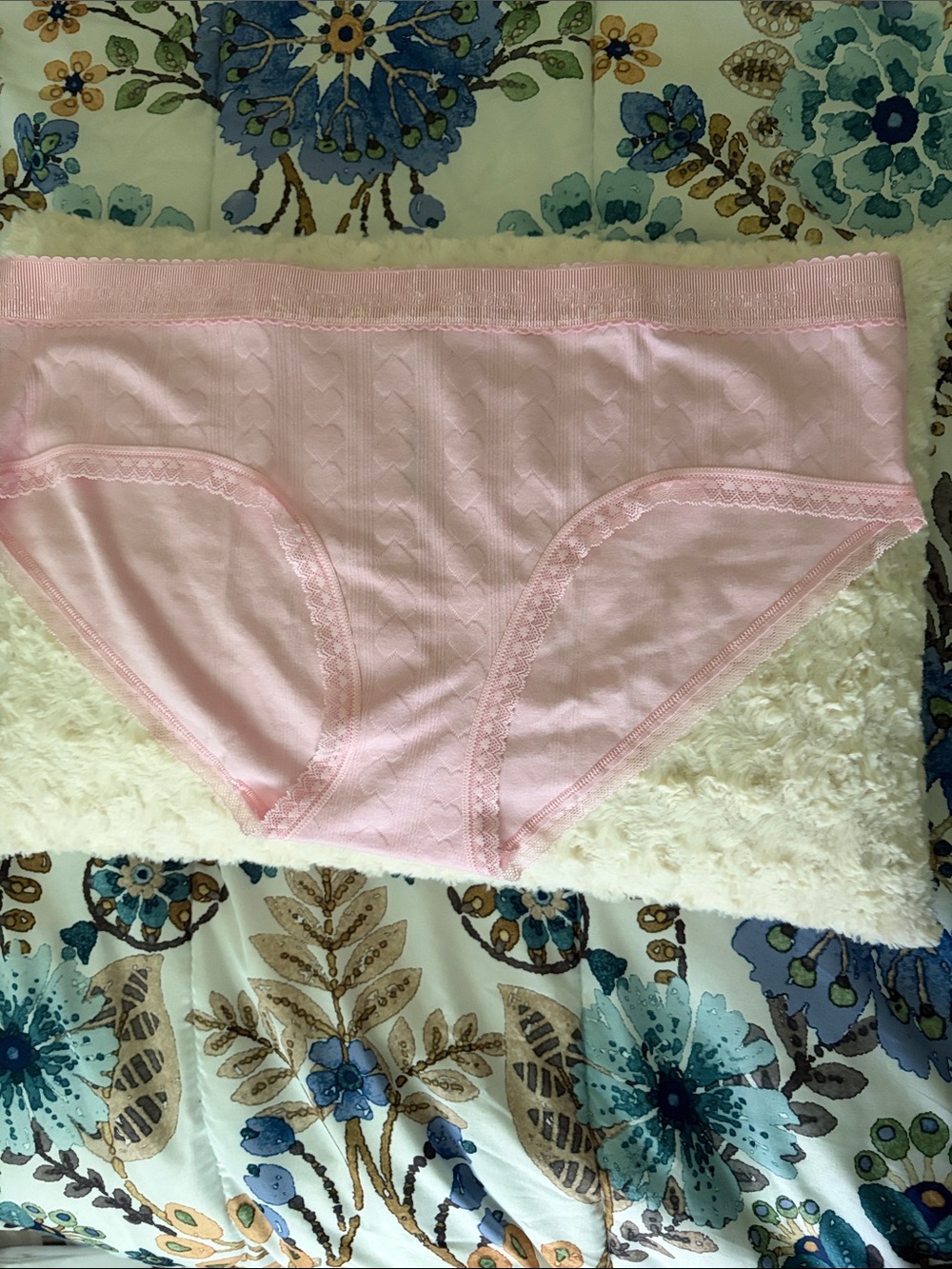 Victoria's Secret Light Pink Cotton Blend Hipster Briefs XL